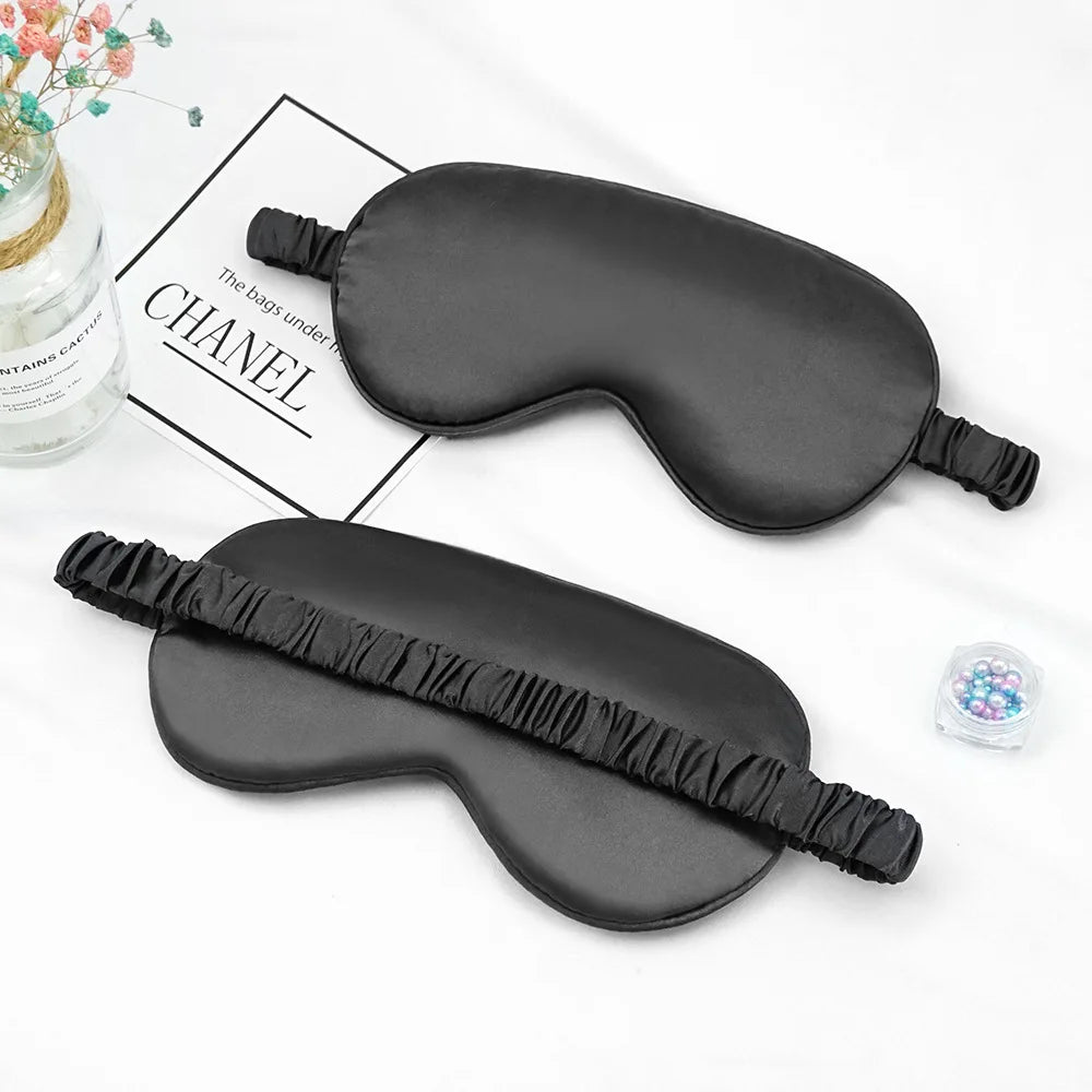 Imitated Silk Sleep Eye Mask – Shading Eyepatch for Travel, Relaxation & Eye Care