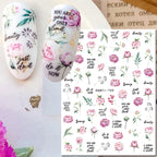 3D Floral & Butterfly Nail Art Stickers