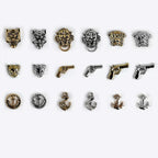 10pcs 3D Alloy Anchor Nail Charms – Gold & Silver Luxury Nail Decorations