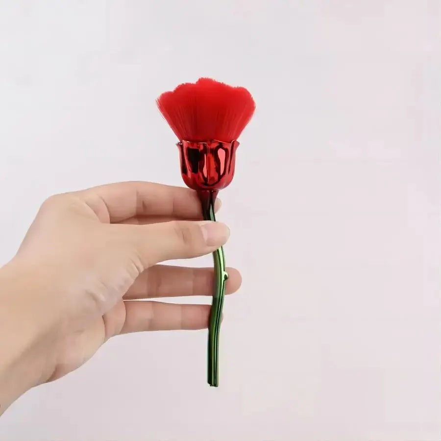 Black Rose Shaped Loose Powder Makeup Brush – Face & Nail Art Tool