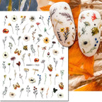 3D Floral & Butterfly Nail Art Stickers