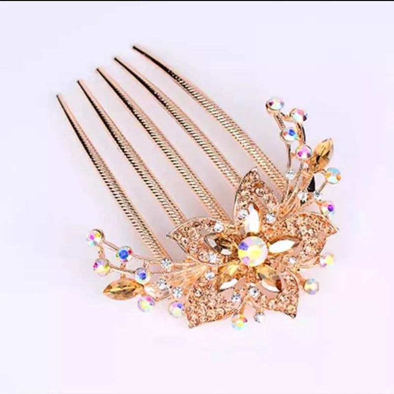 Elegant Bridal Rhinestone Hair Comb – Wedding Hair Clip & Tiara Barrette for Brides