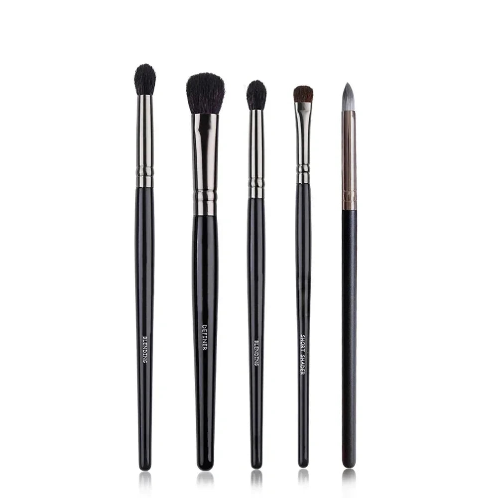 Black Crease Eye Shadow Brush Set – Soft Synthetic Hair, Travel-Friendly