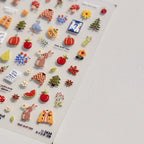 Autumn Maple & Ginkgo 5D Nail Art Stickers – Pumpkins, Ladybugs & Mushrooms