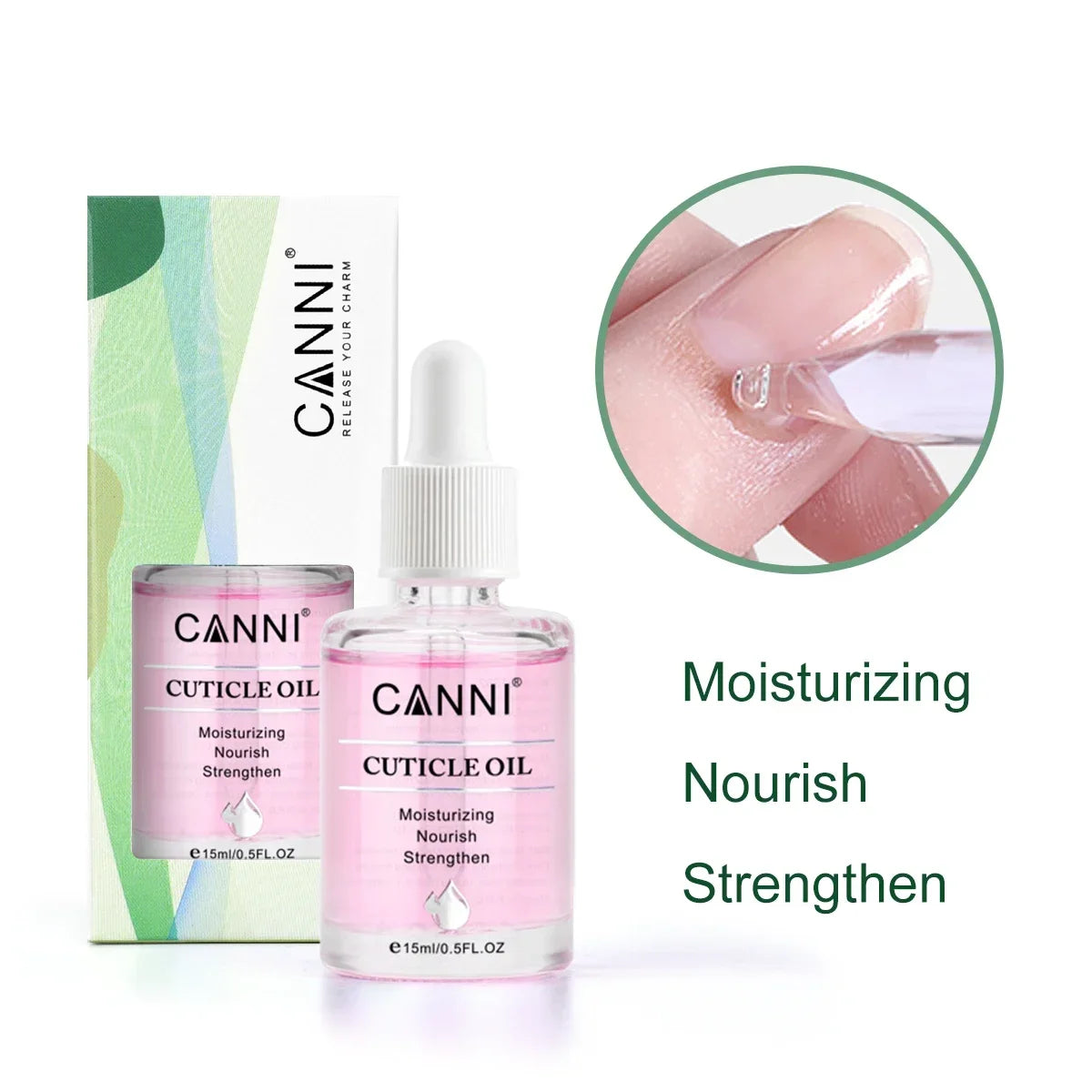 15ml Cuticle Oil Softener – 6 Flavors Natural Nail Nourish & Moisturize Care for Manicure