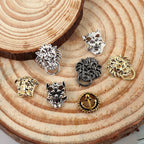 10pcs 3D Alloy Anchor Nail Charms – Gold & Silver Luxury Nail Decorations