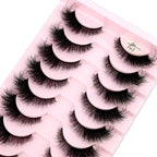 Cat Eye Wispy Mink Lashes – 10 Pairs, Natural Fluffy Long & Short False Eyelashes