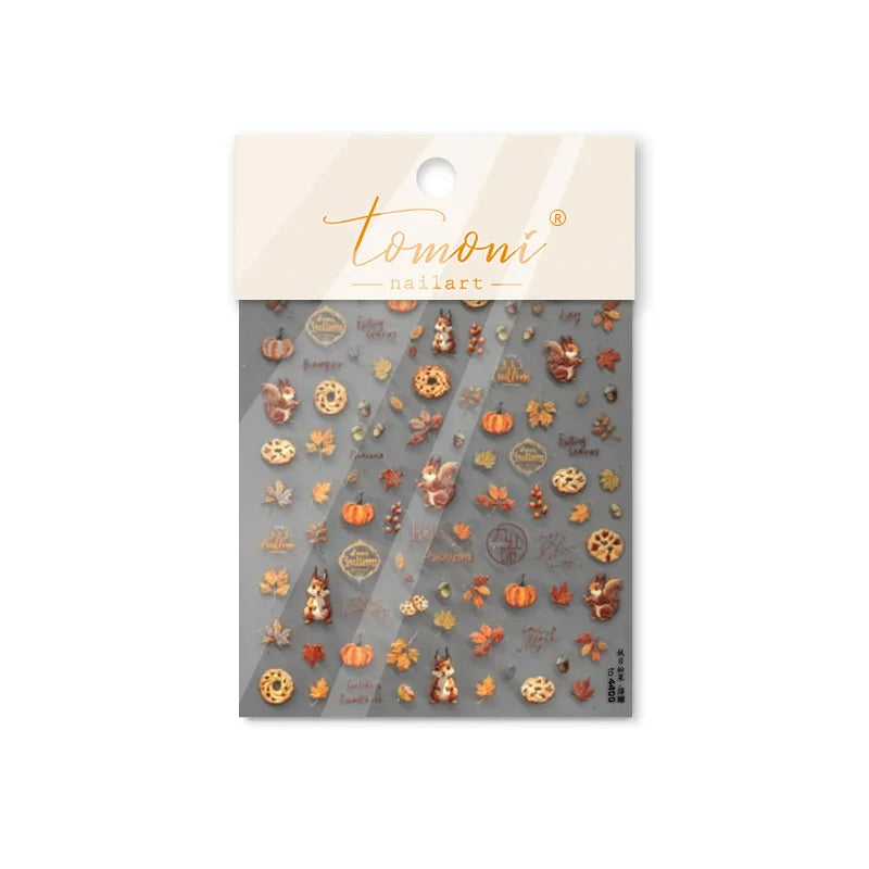 Sunflower & Autumn Harvest Nail Art Stickers