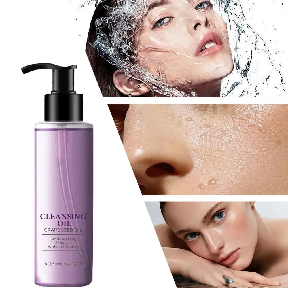 Non-Greasy Grape Facial Cleansing Oil – Moisturizing, Mild Makeup Remover