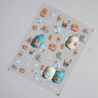 Kawaii Capybara & Spotted Puppy Nail Art Stickers – DIY Manicure Decals