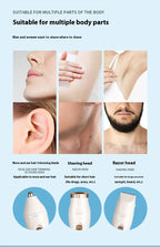 Electric Waterproof Hair Trimmer for Women – Painless Body & Facial Hair Removal