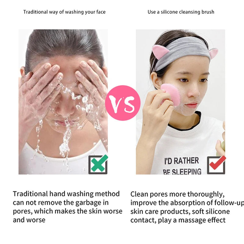 Silicone Face Cleansing Brush Pad – Exfoliating Blackhead Remover & Deep Facial Cleaner, Baby Bath Massager Tool