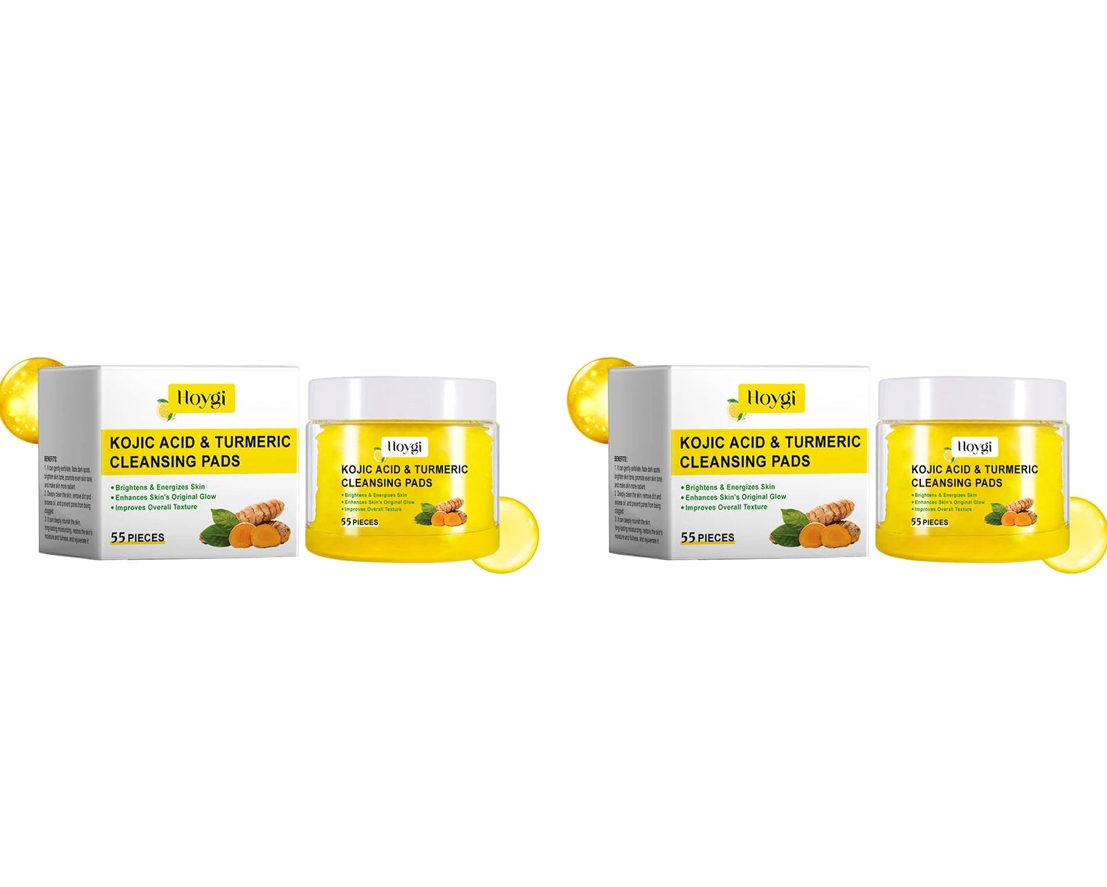 Turmeric Cleansing Pads – Exfoliating Makeup Remover & Pore Refining Face Sponge