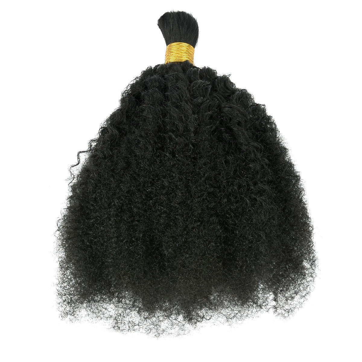 4C Afro Kinky Curly Bulk Hair – Raw Virgin Human Hair for Braiding