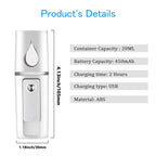Mini Nano Mist Sprayer – USB Rechargeable Facial Steamer & Hydrating Skin Humidifier