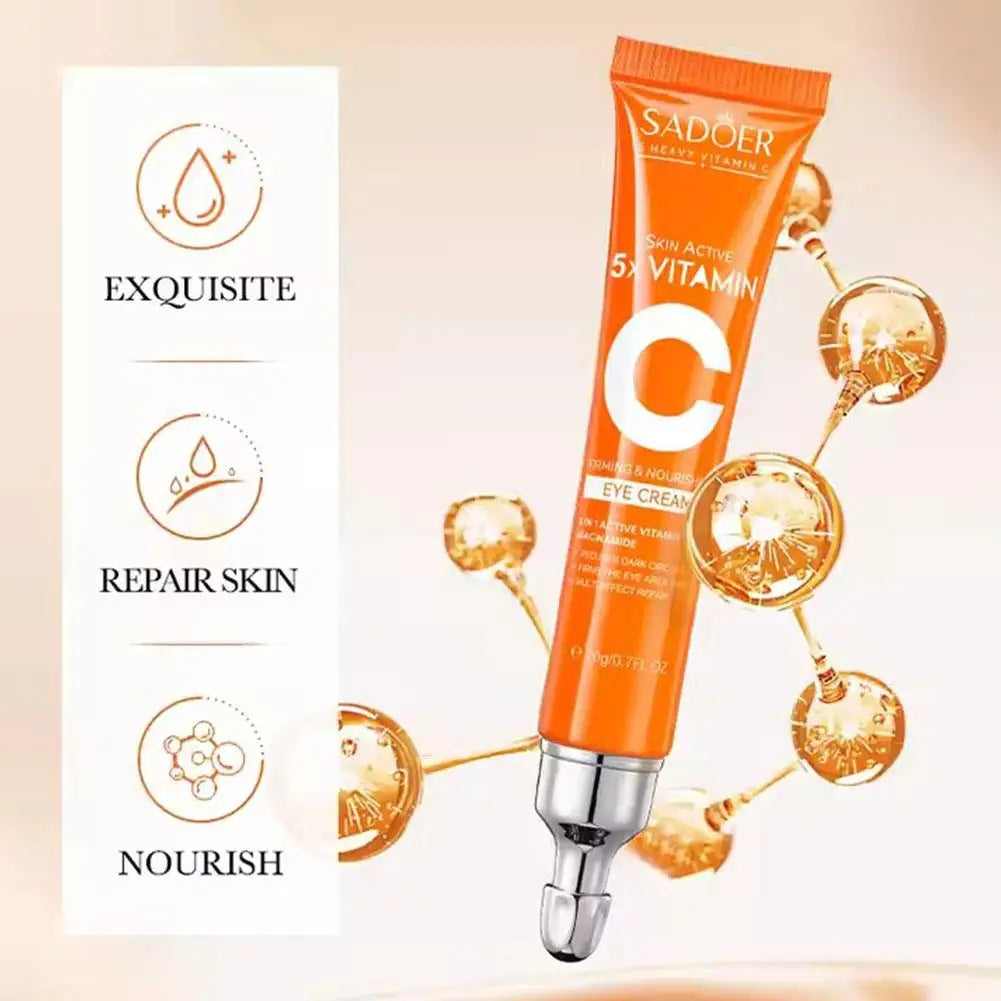 5x Vitamin C Skincare Set – Cleanser, Lotion, Eye Cream & Serum for Brightening & Even Skin Tone