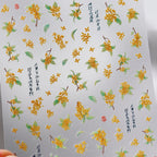 Autumn Maple & Ginkgo 5D Nail Art Stickers – Pumpkins, Ladybugs & Mushrooms