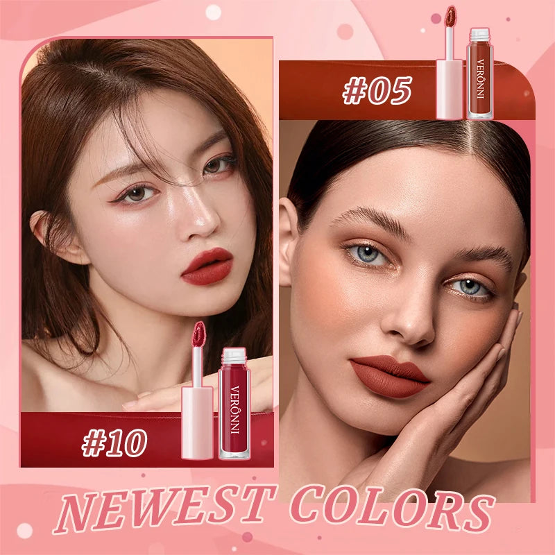 12-Color Mini Matte Liquid Lipstick – Vegan, Long-Lasting & Non-Drying