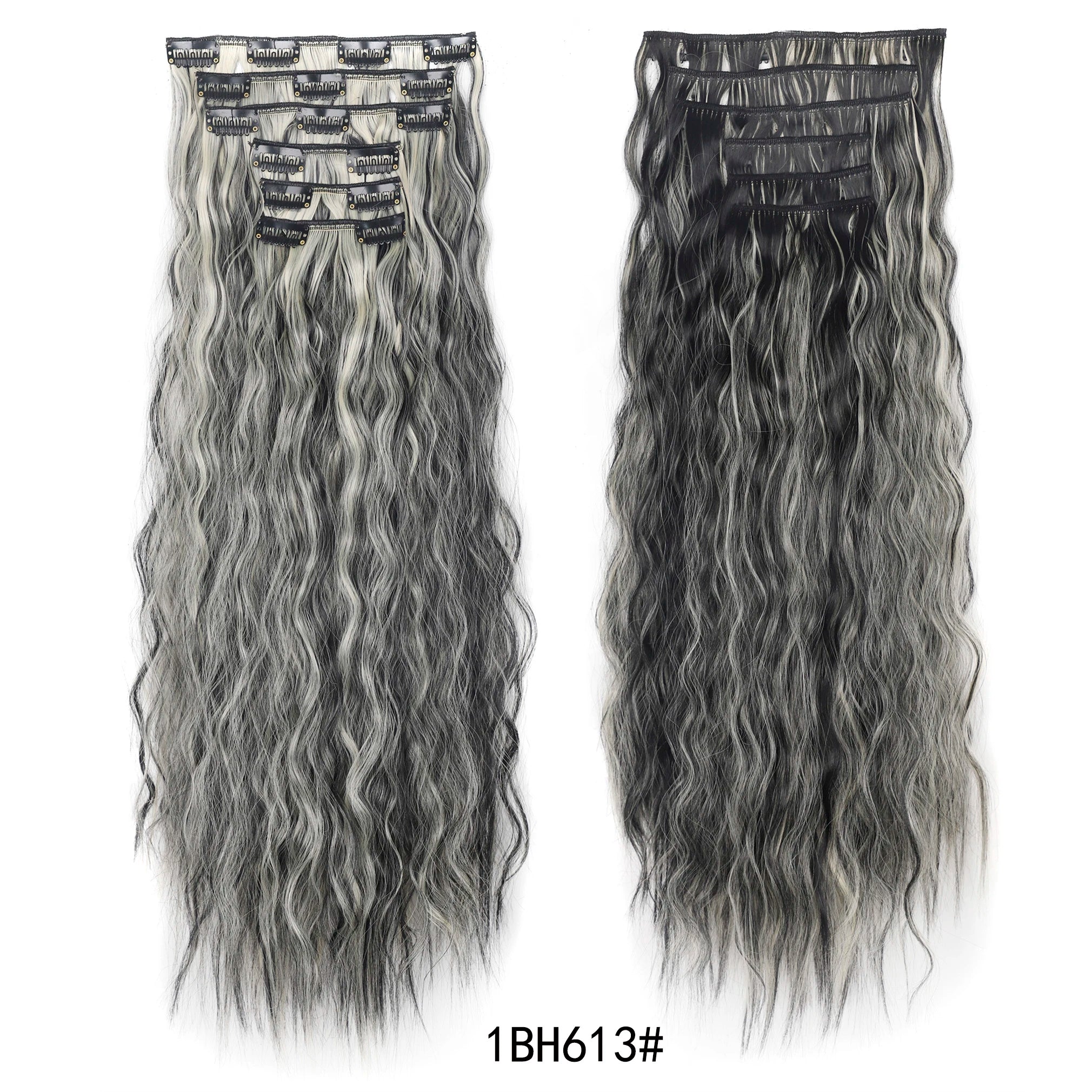 6PCS 20" Curly Synthetic Clip-In Hair Extensions – Wavy Style