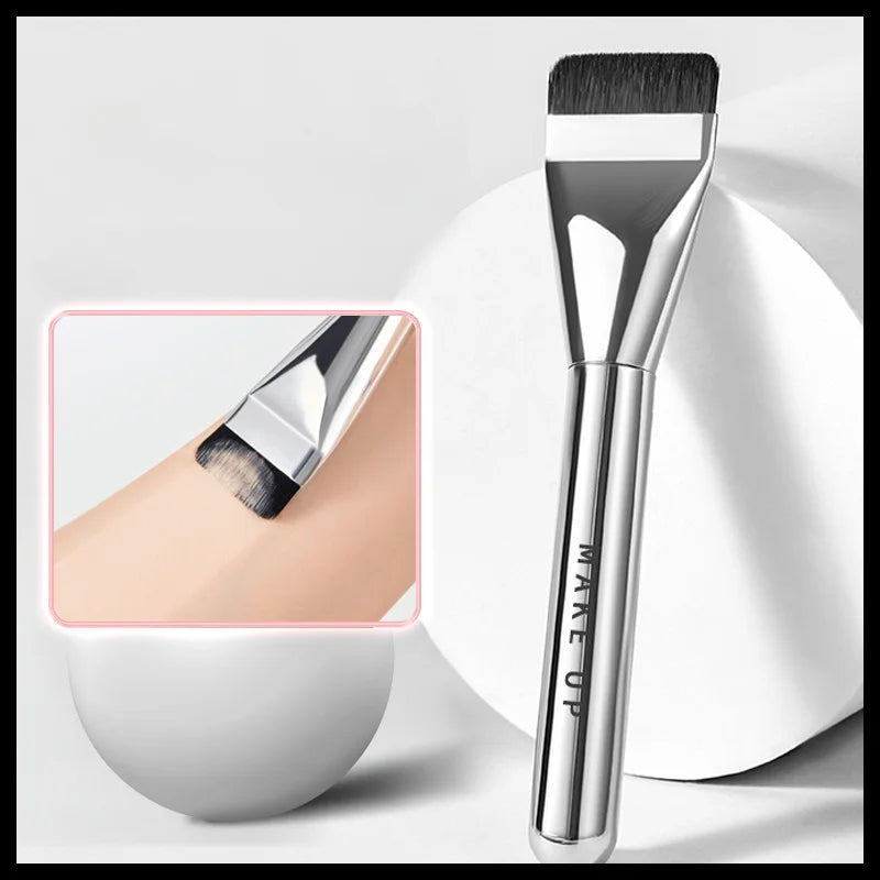Ultra Thin Foundation Brush – Lightweight Flat Contour Brush for Blending Cream Makeup