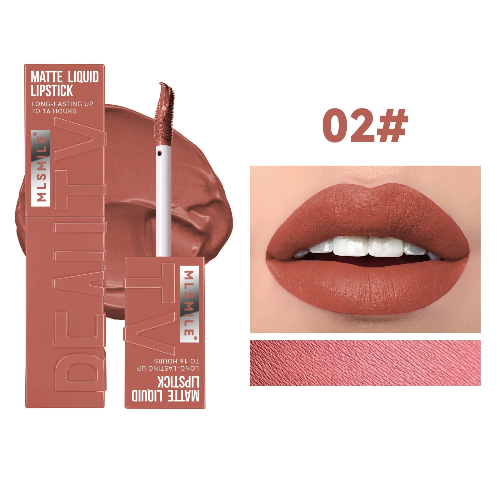 MLSMILE 6-Color Velvet Matte Lip Glaze – Waterproof, Long-Lasting, Non-Stick Lip Tint