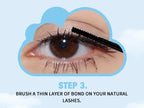 DIY Lash Extension Kit – 280 Clusters with Bond, Seal, Remover & Tweezers (40/50 Pack)