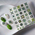 5D Bohemian Nail Stickers – Hand-Painted Ethnic Baroque Decals