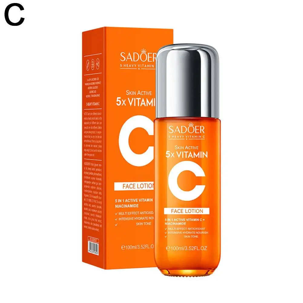 5x Vitamin C Skincare Set – Cleanser, Lotion, Eye Cream & Serum for Brightening & Even Skin Tone