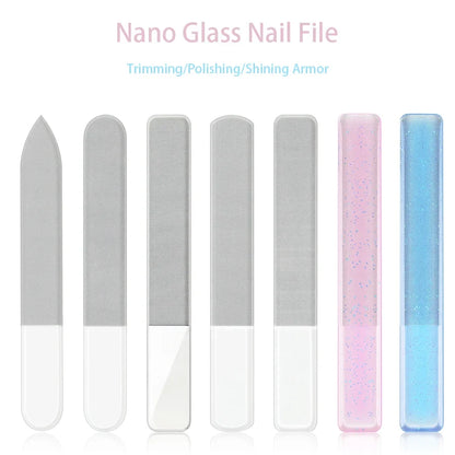 Nano Glass Nail File – Professional Washable Polishing Tool for Shiny, Smooth Nails