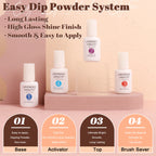 20PCS Dip Powder Nail Kit – 16 Brown & Pink Colors with Dip Liquid Set for Air Dry Nail Art Manicure