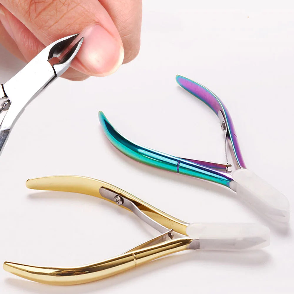 1pc Professional Cuticle Cutter – Nail Nippers, Scissors, Pusher & Dead Skin Remover Tool for Manicure & Pedicure