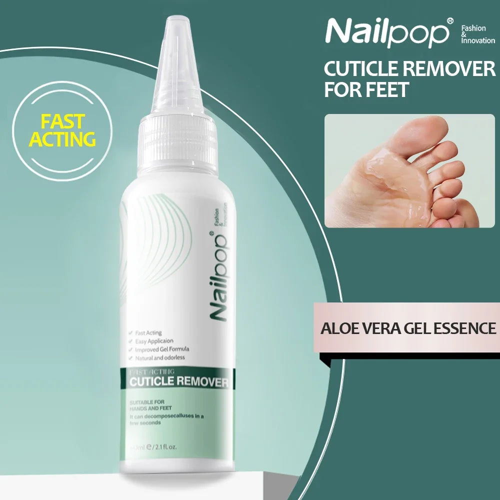 NAILPOP Foot Care Callus Softener Combo – Callus Remover Gel & Foot File Set for Dry, Rough, Cracked Heels