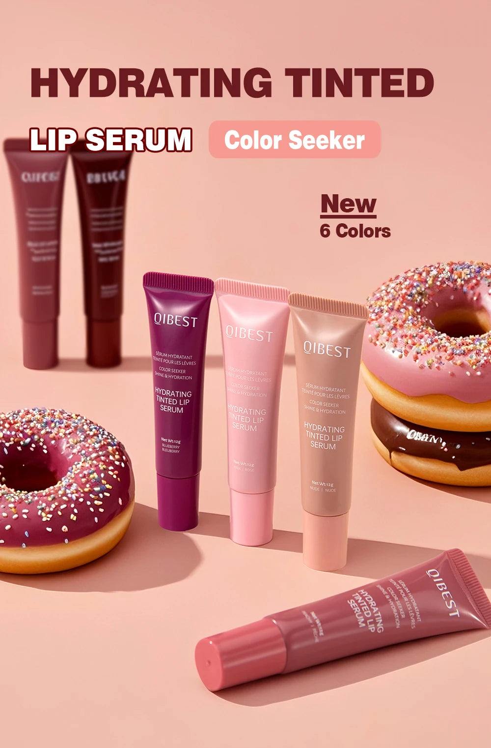 QIBEST Crystal Jelly Lip Oil Gloss – Hydrating & Smoothing Tint