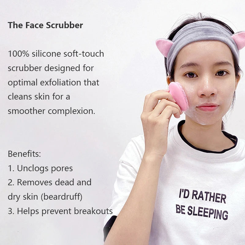 Silicone Face Cleansing Brush Pad – Exfoliating Blackhead Remover & Deep Facial Cleaner, Baby Bath Massager Tool