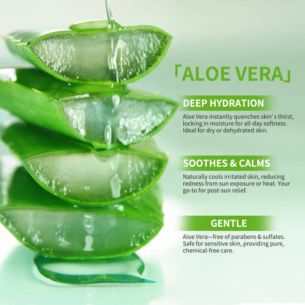 Aloe Vera Skin Care Set – Cleanser, Toner, Serum & Lip Balm (6 pcs) | Deep Hydration & Smooth Skin