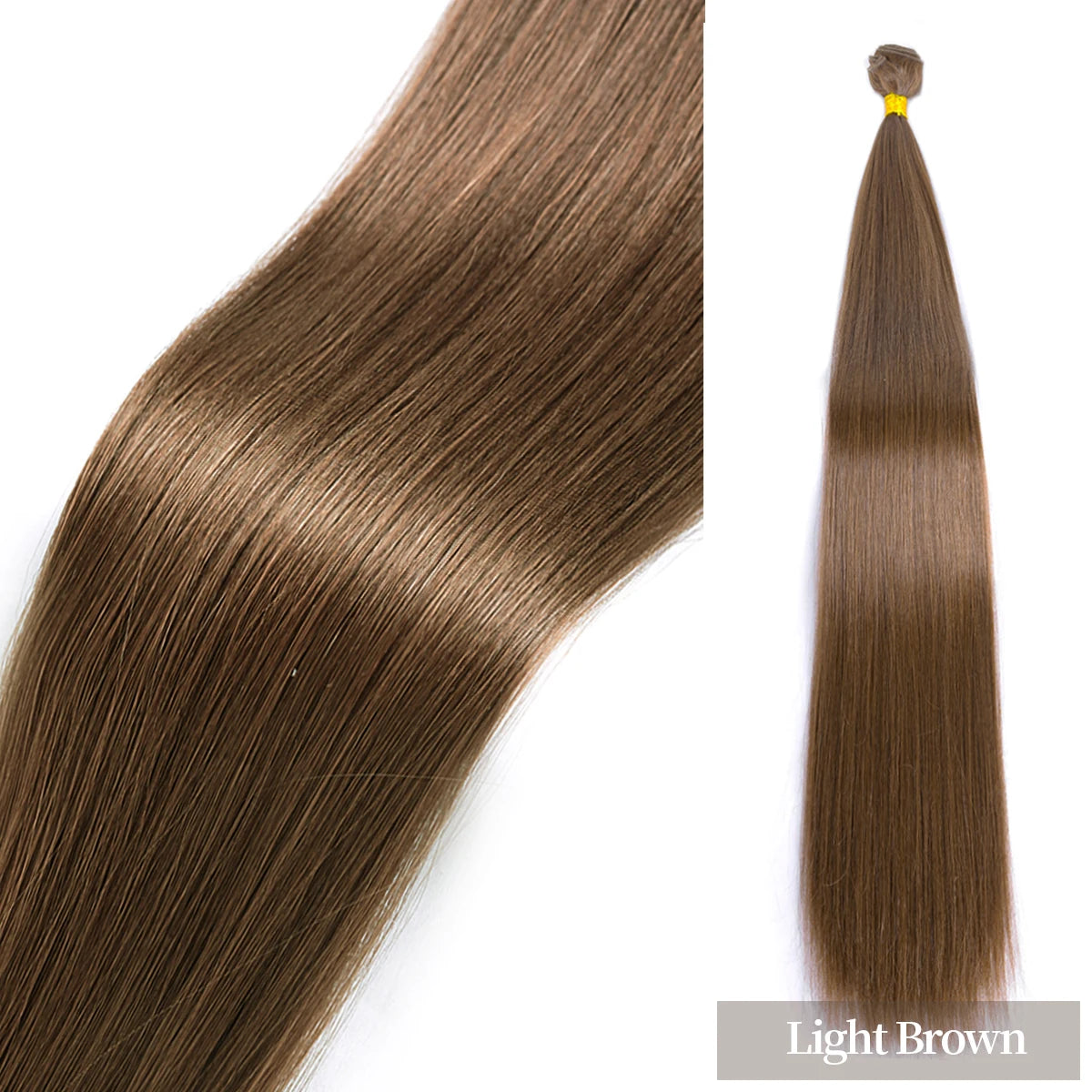 24" Straight Synthetic Hair Bundles – Ombre Blonde Extensions