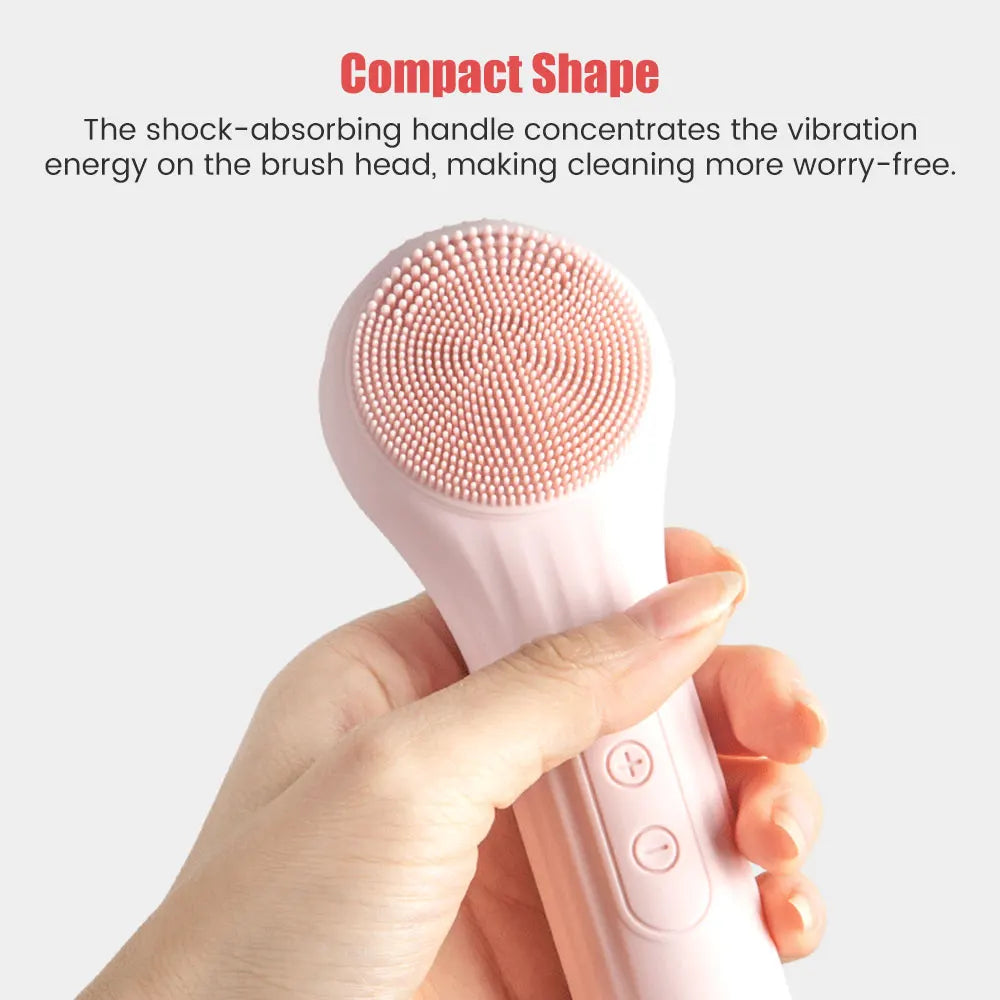 Ultrasonic Silicone Facial Cleansing Brush – Deep Pore & Blackhead Massager