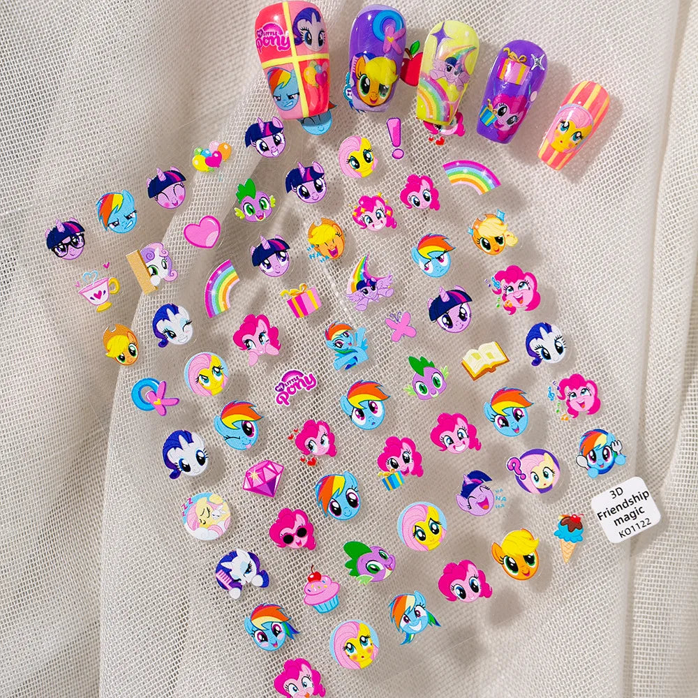 My Little Pony Nail Stickers – Anime Unicorn DIY Nail Decals