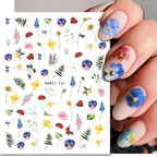 3D Floral & Butterfly Nail Art Stickers