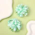 2Pcs Double Color Ribbon Flower Hairpins – Handmade Princess Hair Clips & Barrettes for Girls