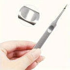 1pc Professional Stainless Steel Cuticle Pusher – Nail Cuticle Remover Fork for Manicure & Pedicure