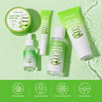 Aloe Vera Skin Care Set – Cleanser, Toner, Serum & Lip Balm (6 pcs) | Deep Hydration & Smooth Skin