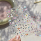 1 Sheet Cute Animal Nail Stickers – Dog, Cat, Bear & Rabbit Decals
