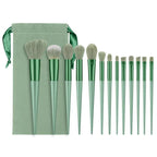 13PurpleFlower Holly Leaf Makeup Brush Set – Soft Hair Full Face Set with Powder, Highlight, Blush & Eyeshadow Brushes