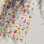Autumn Maple & Ginkgo 5D Nail Art Stickers – Pumpkins, Ladybugs & Mushrooms