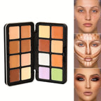 16-Color Matte Contour & Concealer Palette – Face & Nose Shadow Makeup Set