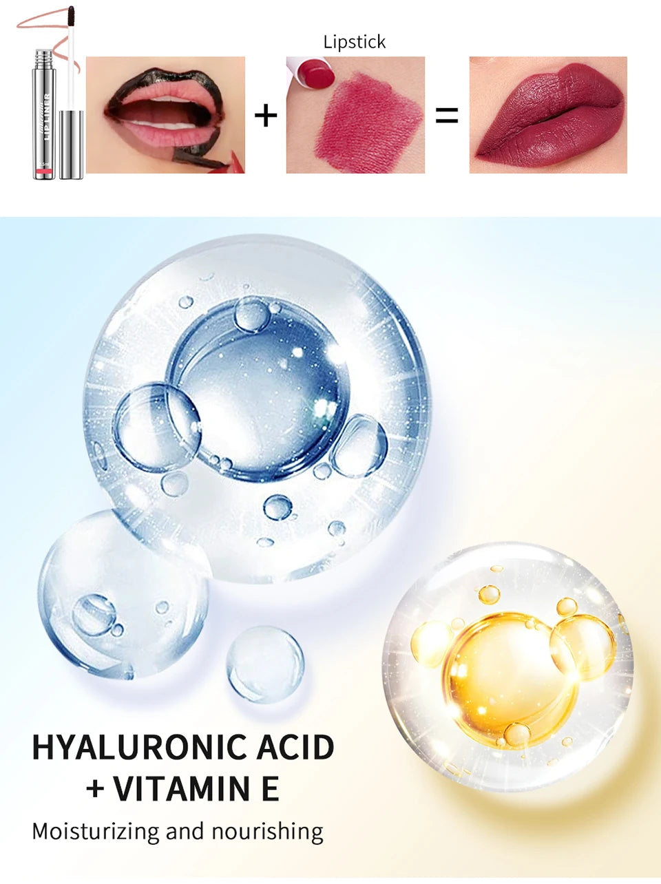 Vitamin E Waterproof Liquid Lip Liner – Long-Lasting with Hyaluronic Acid