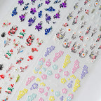 5D Spring Flower Nail Art Stickers – Colorful Daisy & Vine Decals for DIY Nails