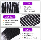 24" Handmade Synthetic Dreadlock Extensions – 10 Roots/Pack