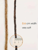 24" Straight Dreadlock Clip-In Extensions – 10 Strands Soft Synthetic Hair